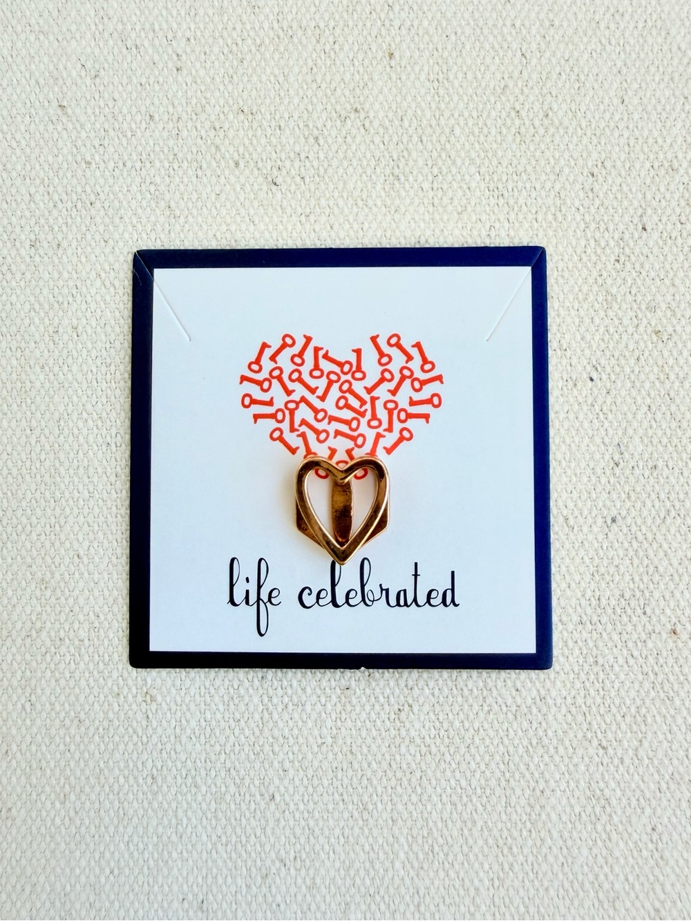 *Open Heart Charm* KEEP COLLECTIVE Retired Rose Gold